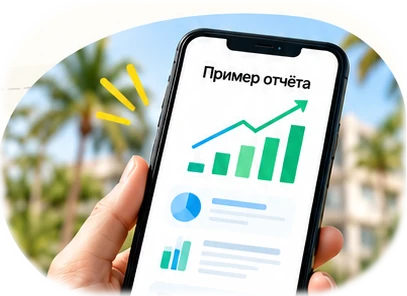 Условный пример отчёта с графиком без числовых показателей